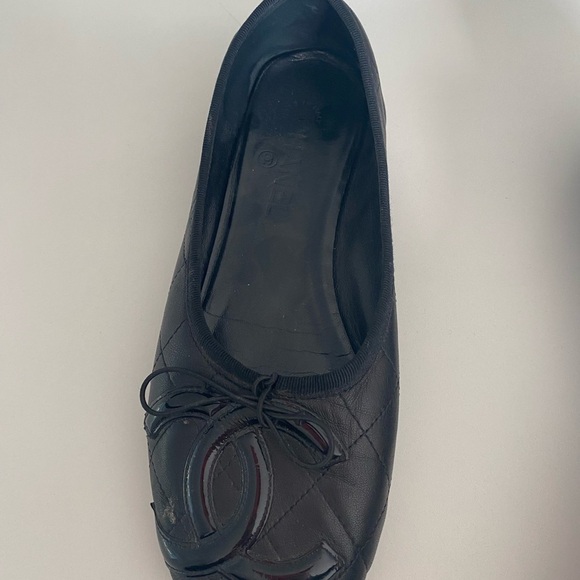 Chanel Cambon Black on Black Ballet Flats - Picture 9 of 14